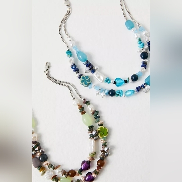 NWT Free People Steal The Show Choker Turquoise Blue - Picture 4 of 10